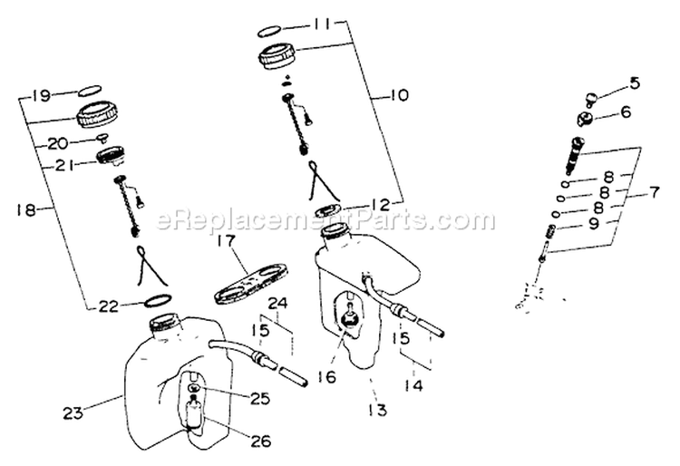 Page F Diagram and Parts List for CS-510EVLP  Echo Chainsaw
