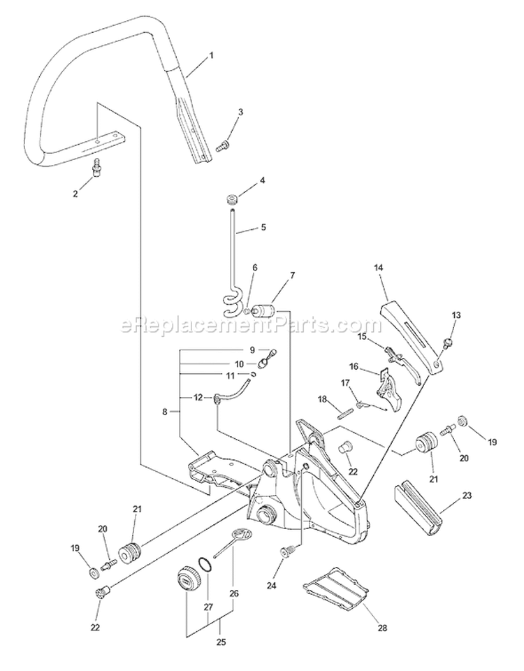 Page E Diagram and Parts List for CS-510 03001001 - 03999999 Echo Chainsaw