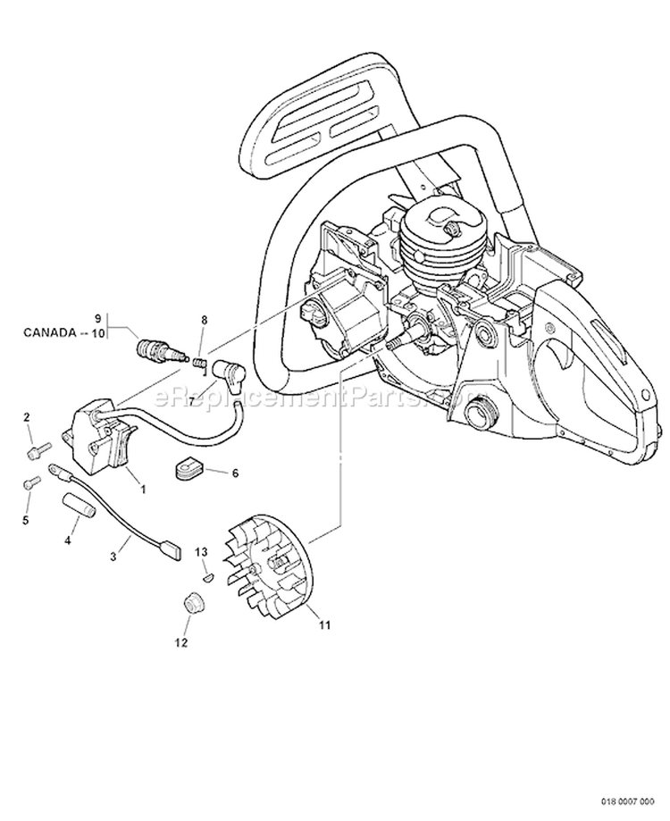 Page I Diagram and Parts List for CS-520 C09312001001 - C09312999999 Echo Chainsaw