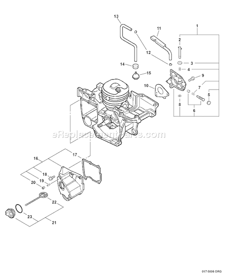 Page A Diagram and Parts List for CS-530 C02803001301 - C02803999999 Echo Chainsaw