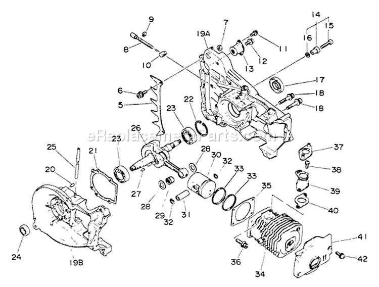 Page D Diagram and Parts List for CS-550EVL  Echo Chainsaw