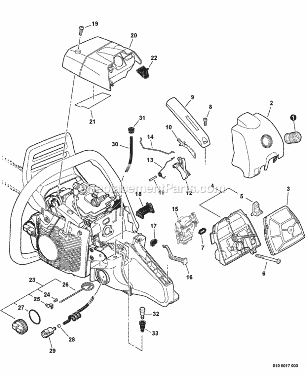 Intake_Throttle_Control_Fuel_System Diagram and Parts List for CS-550P C14113001001 - C14113999999 Echo Chainsaw