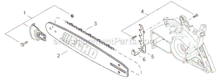 Page K Diagram and Parts List for CS-550P  Echo Chainsaw