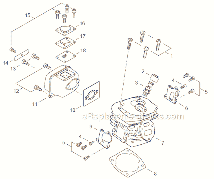 Page B Diagram and Parts List for CS-550P  Echo Chainsaw