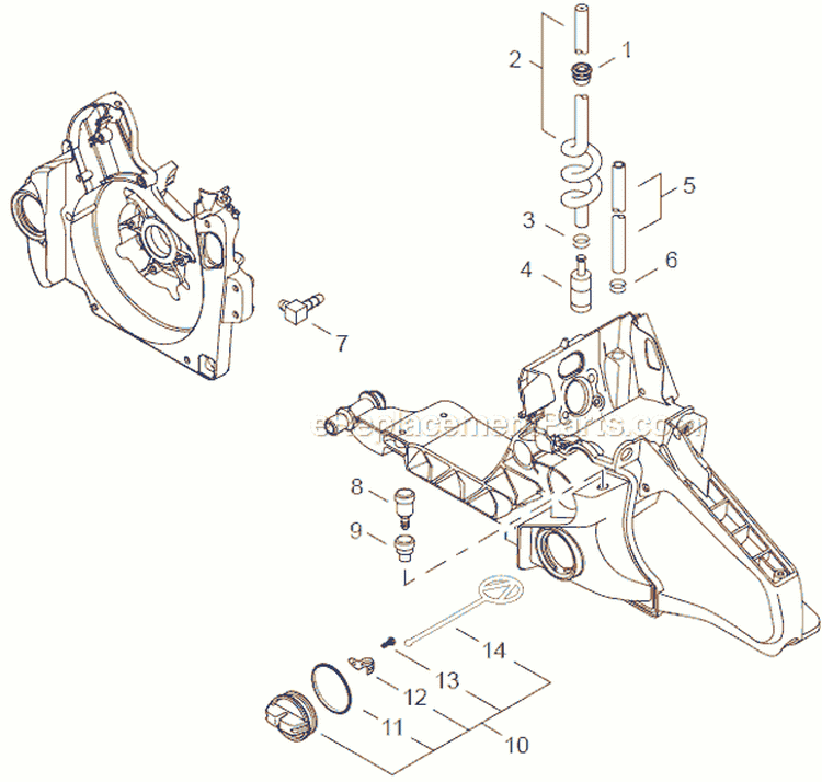 Page E Diagram and Parts List for CS-550P  Echo Chainsaw