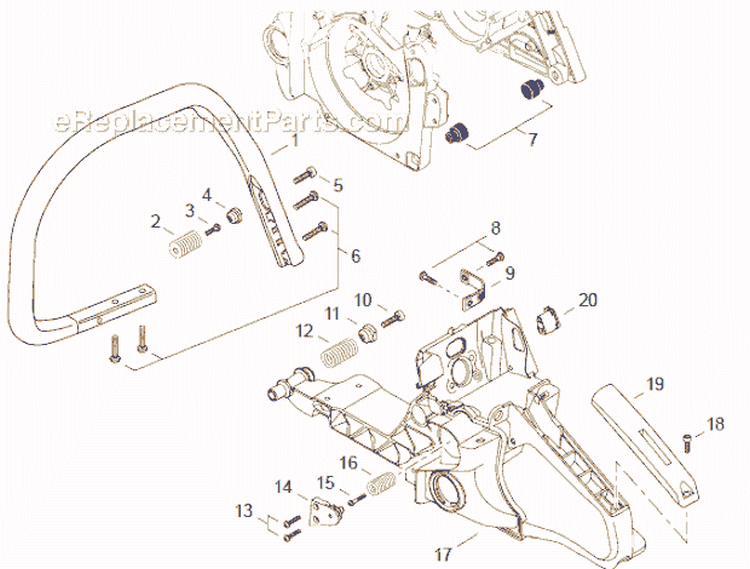 Page I Diagram and Parts List for CS-550P  Echo Chainsaw