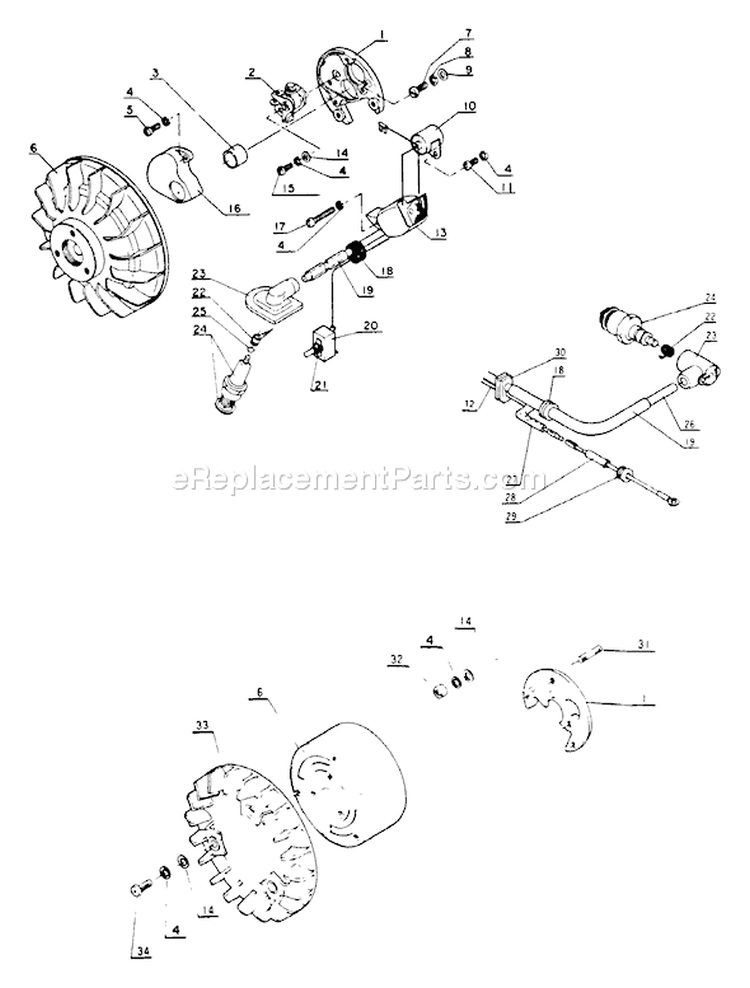 Page J Diagram and Parts List for CS-60S 001001 - 0059500 Echo Chainsaw