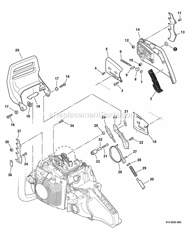 Chain_Brake Diagram and Parts List for CS-620P C26813001001 - C26813999999 Echo Chainsaw