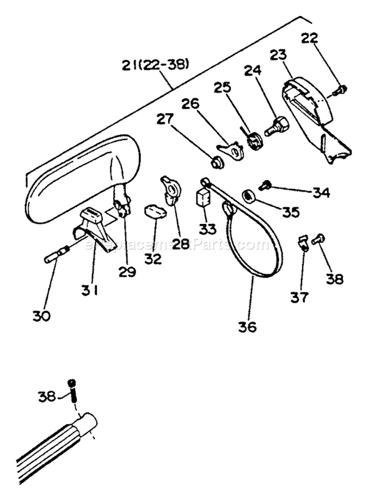 Page B Diagram and Parts List for CS-660EVL  Echo Chainsaw