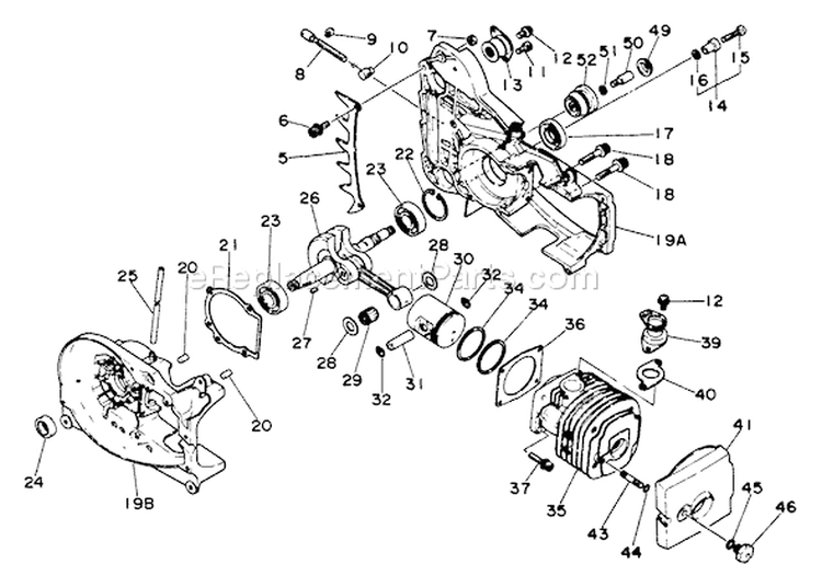 Page D Diagram and Parts List for CS-660EVL  Echo Chainsaw