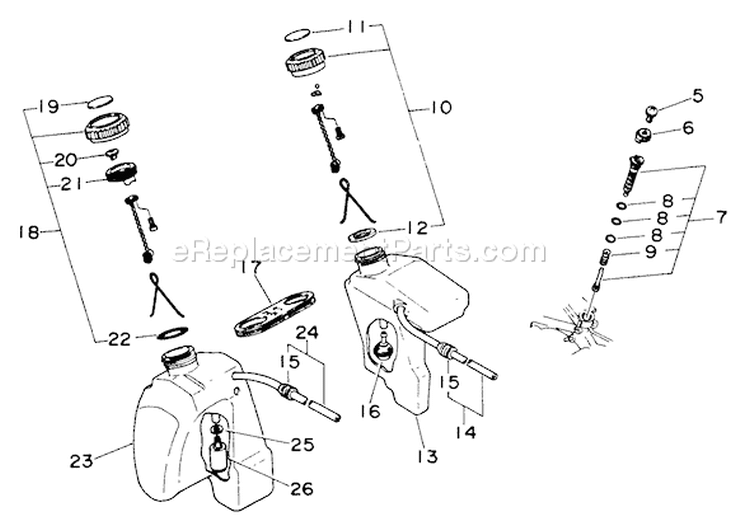 Page F Diagram and Parts List for CS-660EVL  Echo Chainsaw