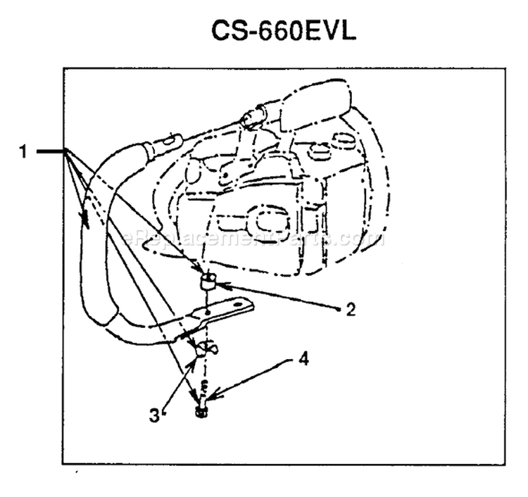 Page H Diagram and Parts List for CS-660EVL  Echo Chainsaw