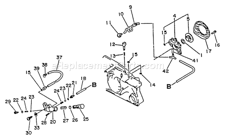 Page F Diagram and Parts List for CS-6700 001001 - 023377 Echo Chainsaw