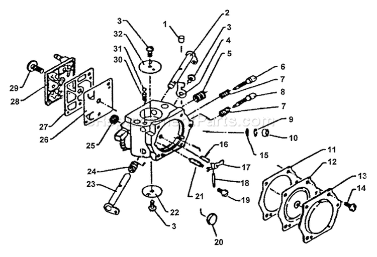 Page A Diagram and Parts List for CS-6700  Echo Chainsaw