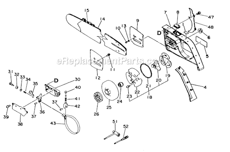 Page B Diagram and Parts List for CS-6700  Echo Chainsaw