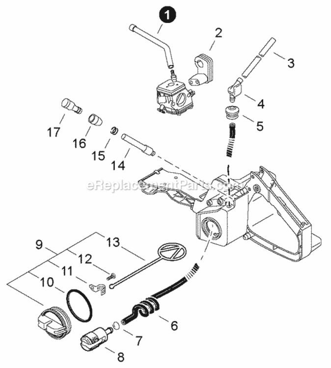 Fuel_System Diagram and Parts List for CS-680S C47620001001 - C47620999999 Echo Chainsaw
