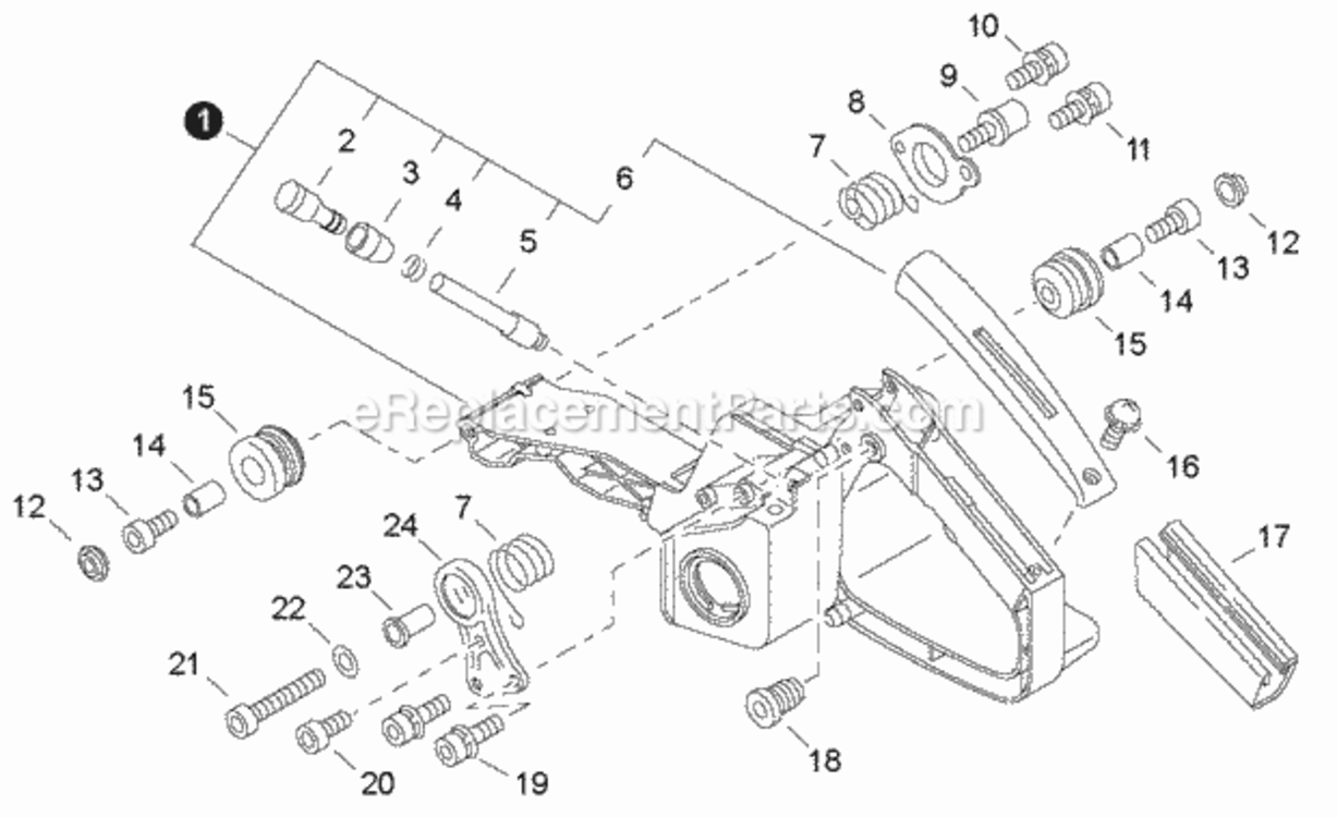 Rear_Handle Diagram and Parts List for CS-680S C47620001001 - C47620999999 Echo Chainsaw