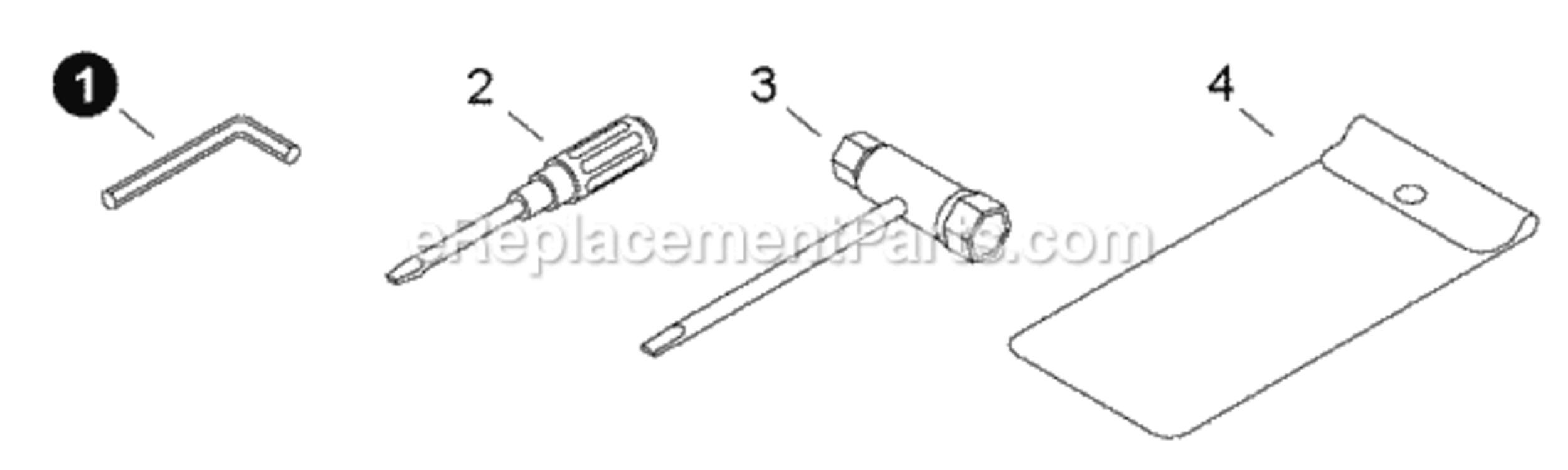 Tools Diagram and Parts List for CS-680S C47620001001 - C47620999999 Echo Chainsaw