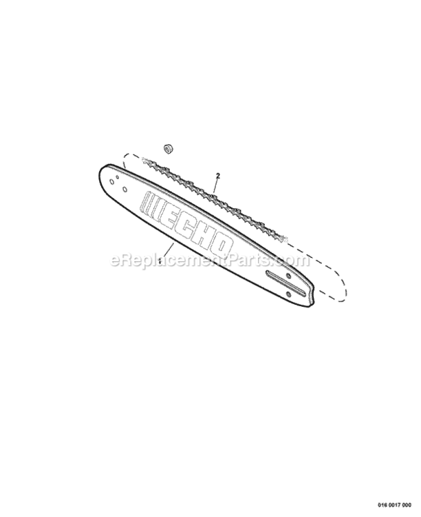 Standard_Guide_Bar_Saw_Chain_Kick_Guard Diagram and Parts List for CS-680 C03203001001 - C03203999999 Echo Chainsaw