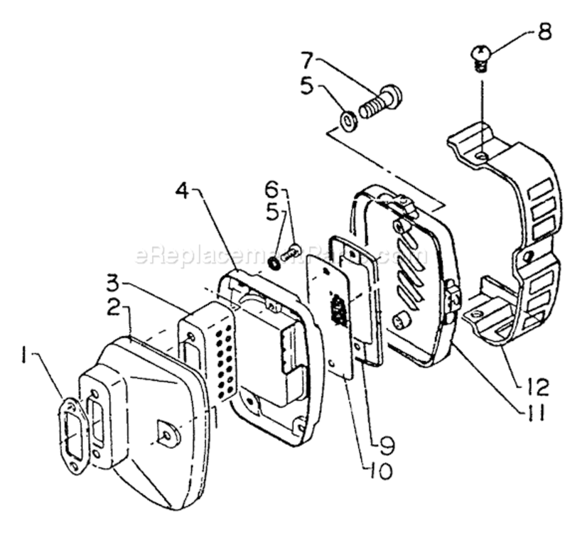 Exhaust_Spark_Arrestor Diagram and Parts List for CS-750EVL  Echo Chainsaw