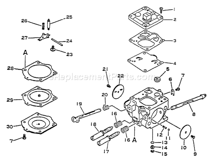 Page A Diagram and Parts List for CSG-6700 001001 - 002600 Echo Chop Saw