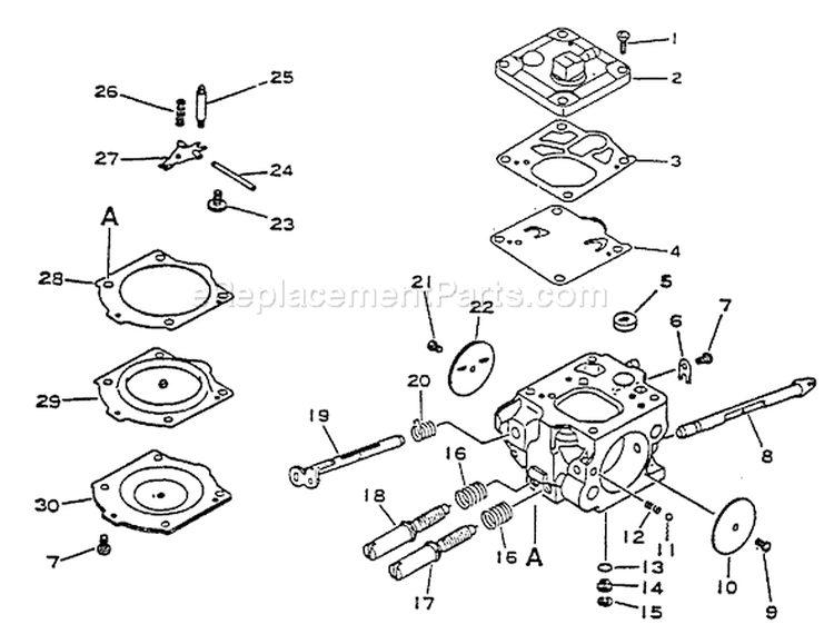 Page A Diagram and Parts List for CSG-6700 002601 - 005530 Echo Chop Saw