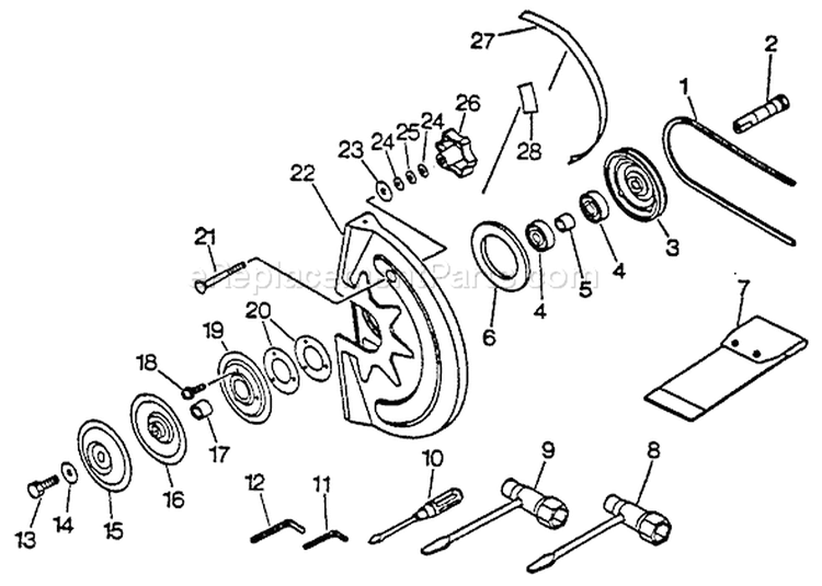 Page C Diagram and Parts List for CSG-6700 002601 - 005530 Echo Chop Saw