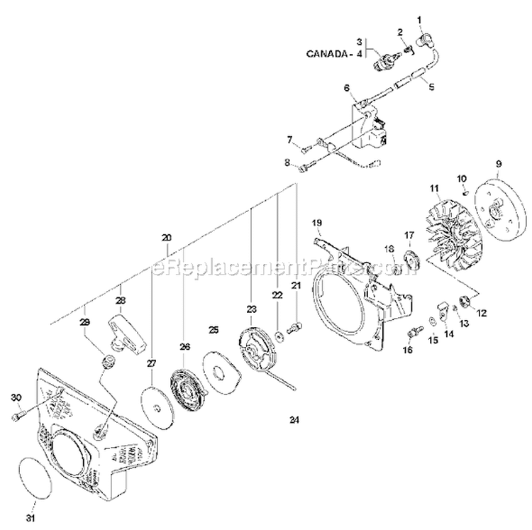 Page E Diagram and Parts List for CSG-670 Type 1E -001001 - 999999 Echo Chop Saw