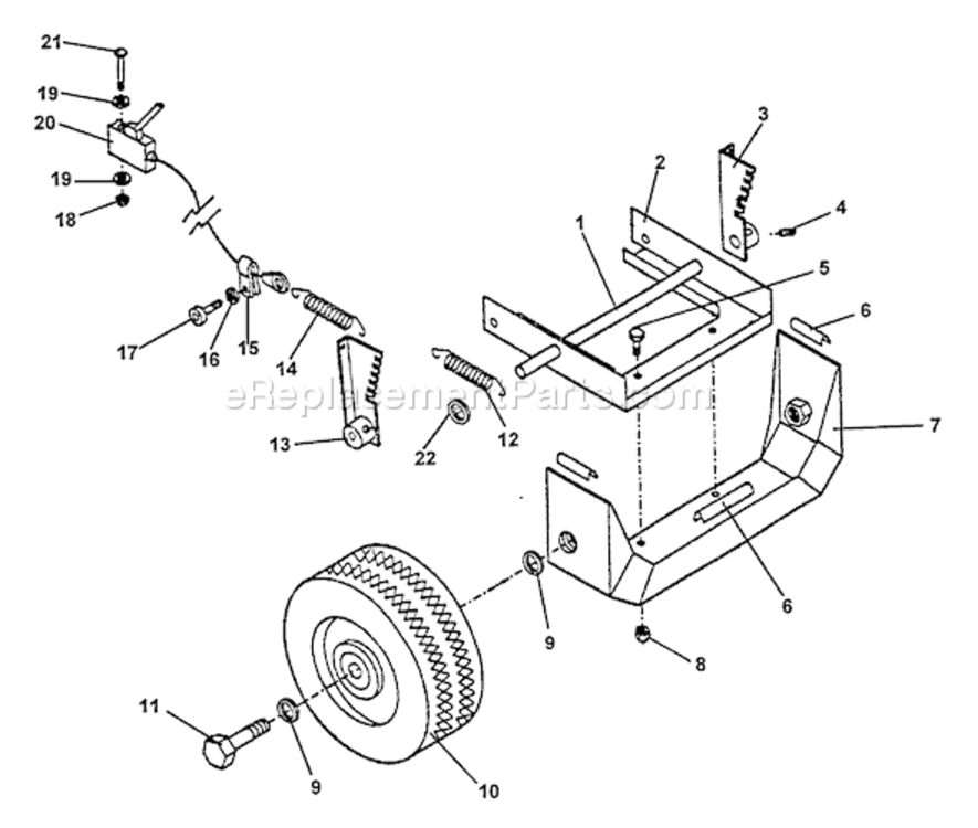 Wheel_Front_Height_Adjust_Sys Diagram and Parts List for CSV-5  Echo Chipper Shredder