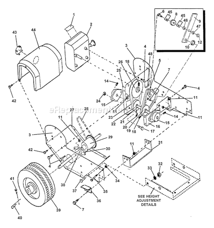 Self_Propel_Sys Diagram and Parts List for CSV-8S  Echo Chipper Shredder