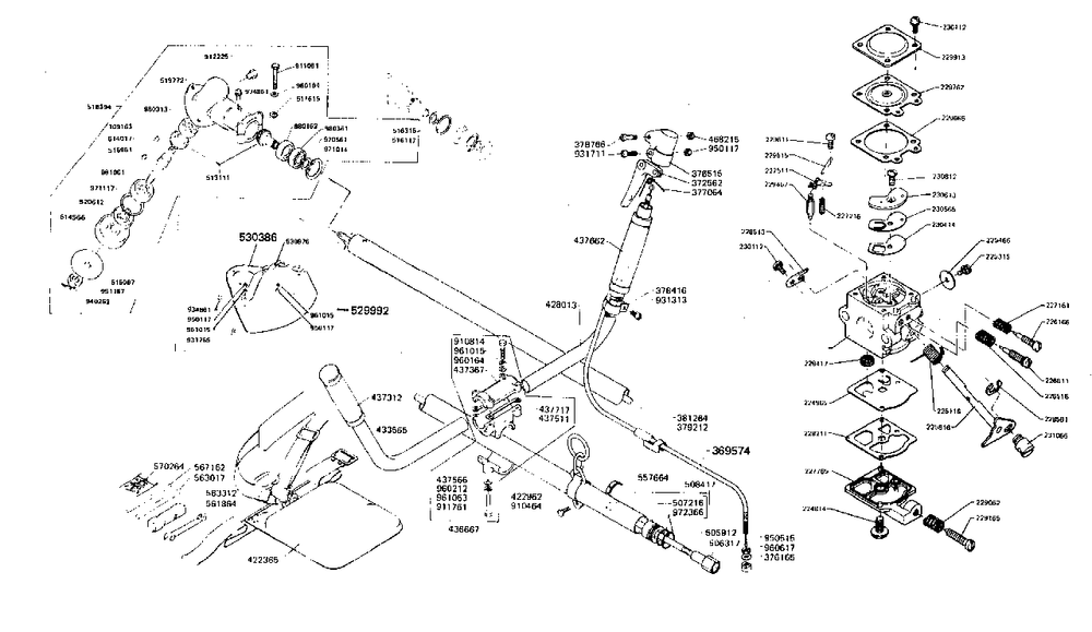 Part List 2 Diagram and Parts List for SRM-200DB 001001 - 999999 Echo Trimmer