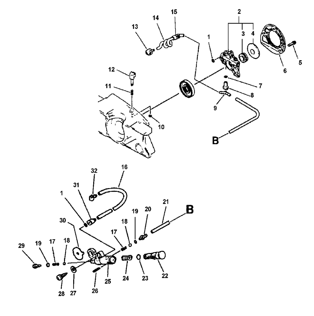 Oiler Assembly Diagram and Parts List for CS-6700 Type 1E Echo Chainsaw