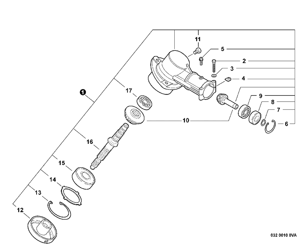 Gear Case S/N: 08054294 - 08999999 Diagram and Parts List for SRM-251 08001001 - 08999999 Echo Trimmer