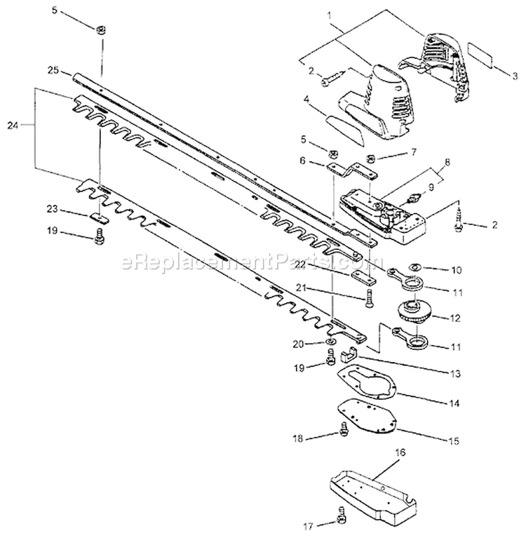 Page B Diagram and Parts List for DHC-3000  Echo Hedge Trimmer