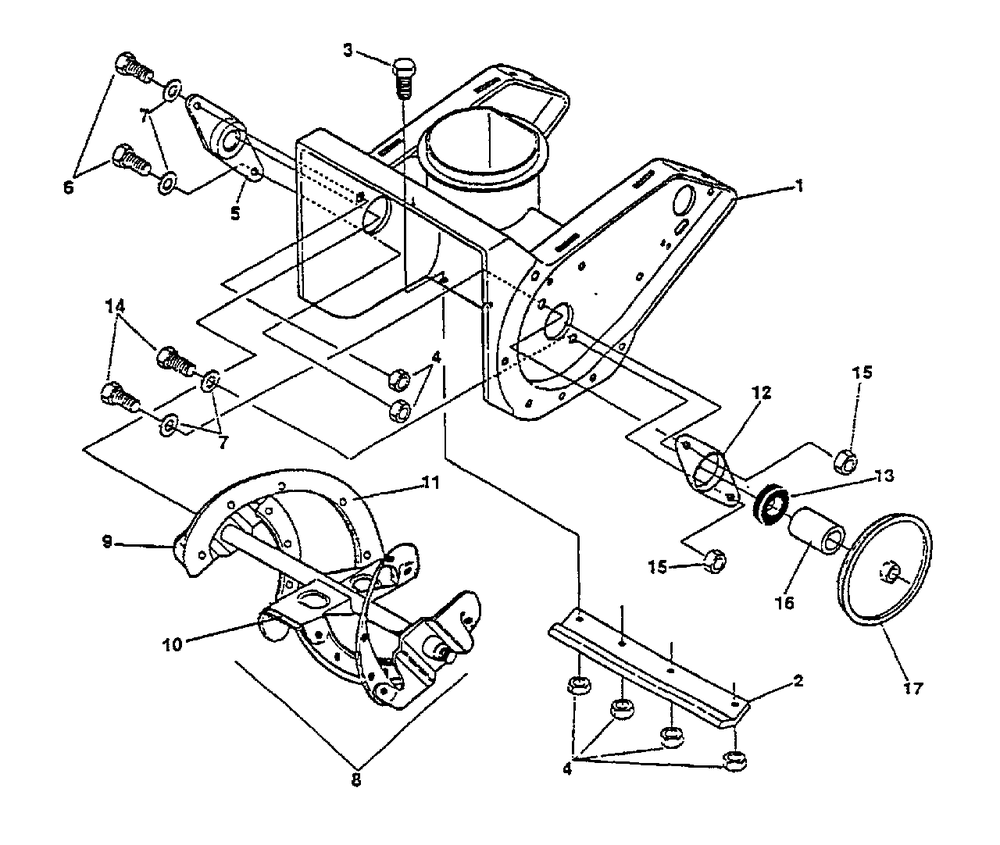 Frame, Auger, Scraper Diagram and Parts List for ST-4500E 5001181329934 - 5001999999999 Echo Snow Blower