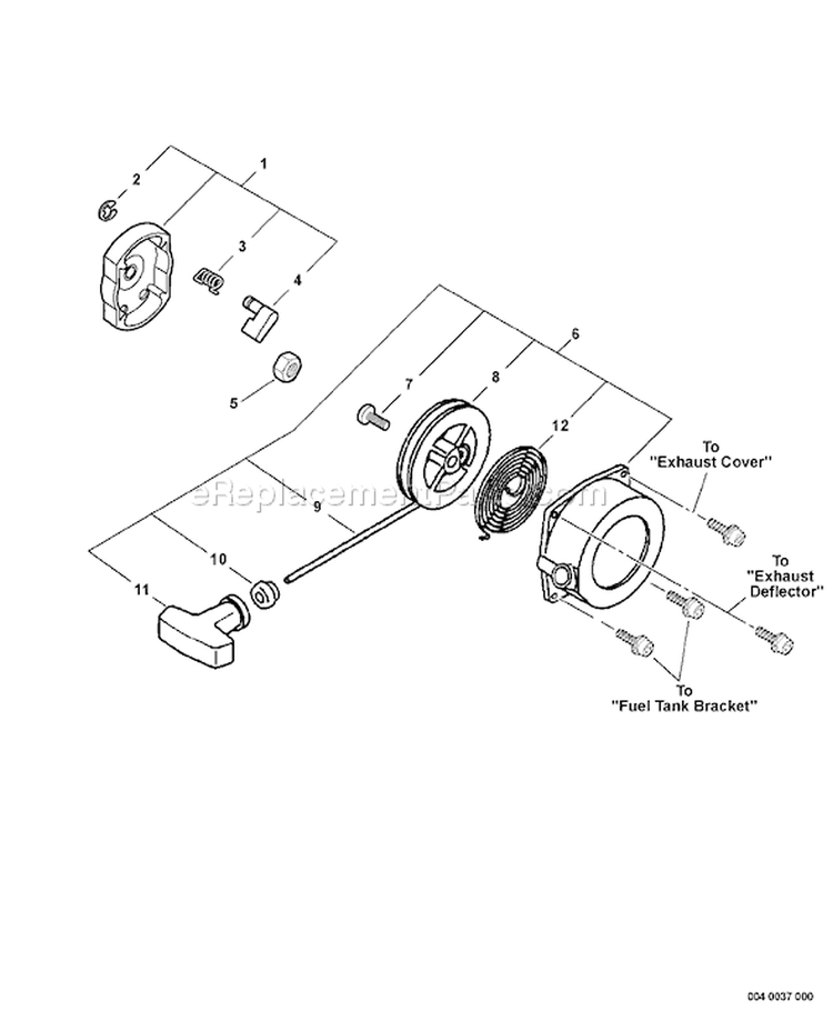 Page M Diagram and Parts List for EA-400 03001001 - 03002853 Echo Auger