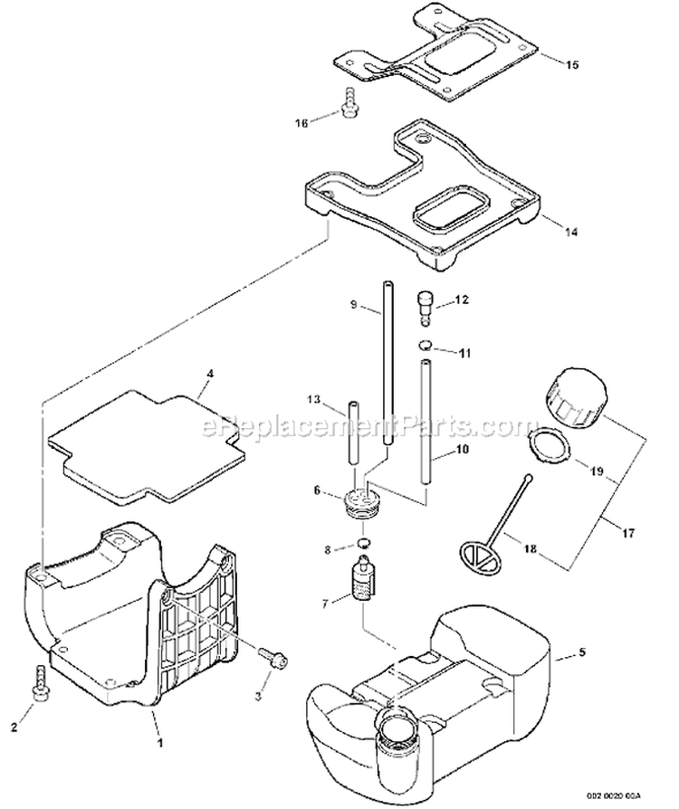 Page G Diagram and Parts List for EA-400 03002854 - 03999999 Echo Auger