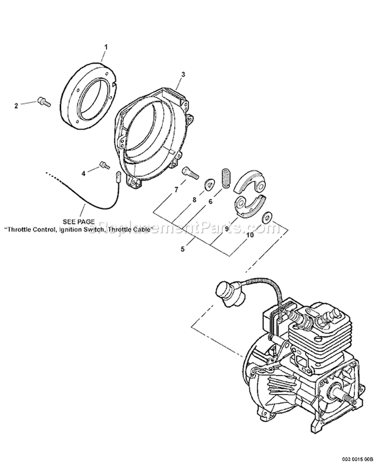 Page F Diagram and Parts List for EA-410 E01904001001 - E01904999999 Echo Auger