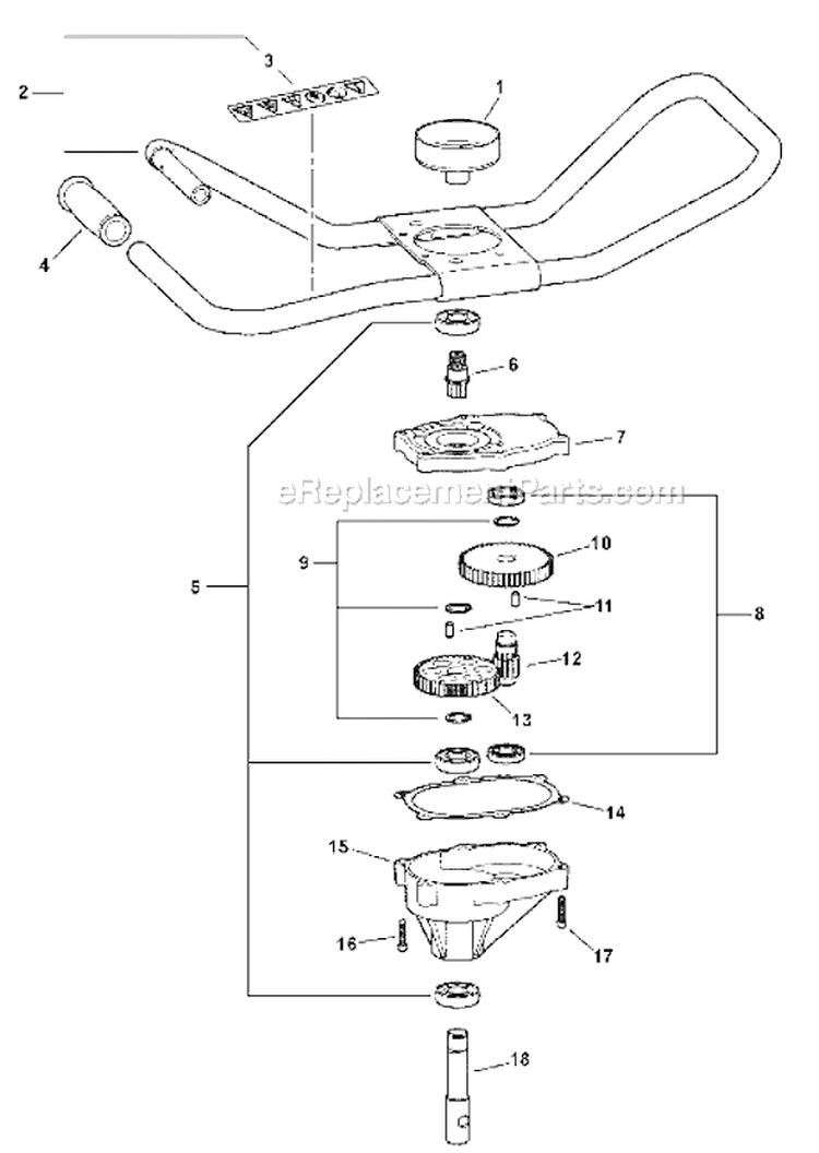Page J Diagram and Parts List for EA-500 03001001 - 03001668 Echo Auger