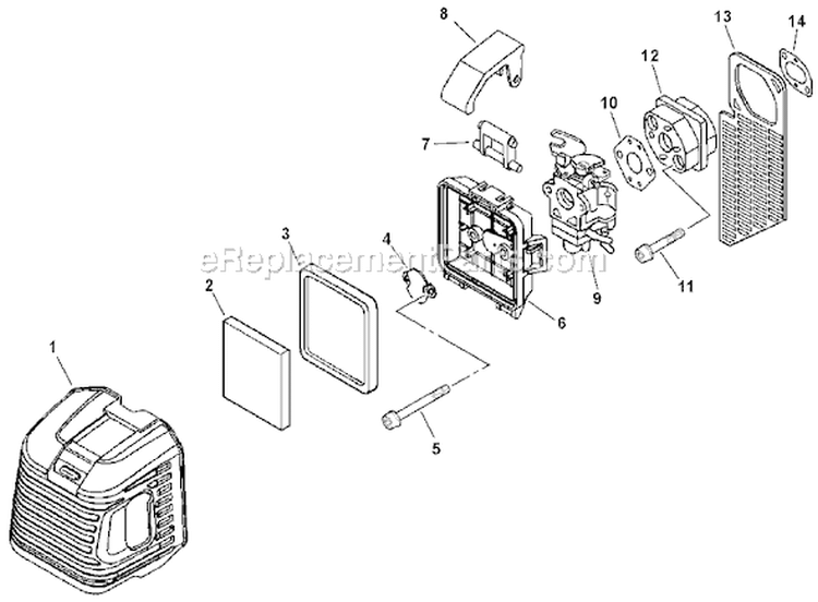 Page M Diagram and Parts List for EA-500 03001001 - 03001668 Echo Auger