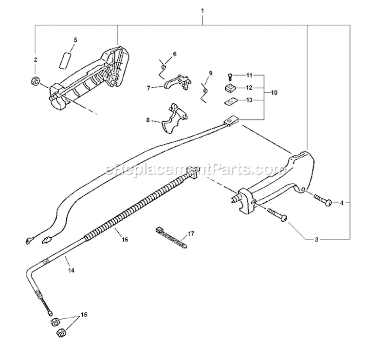 Page P Diagram and Parts List for EA-500 03001001 - 03001668 Echo Auger