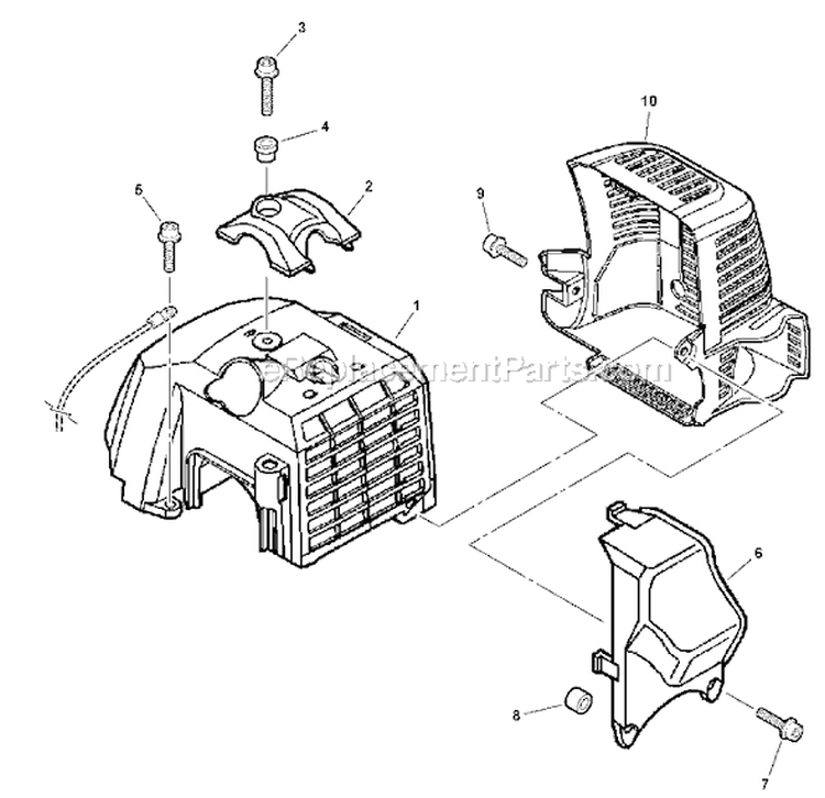 Page C Diagram and Parts List for EA-500 03001001 - 03001668 Echo Auger