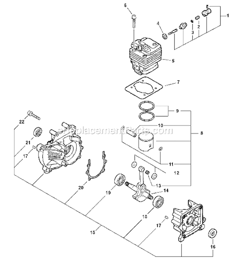 Page D Diagram and Parts List for EA-500 03001001 - 03001668 Echo Auger