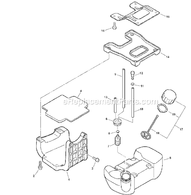Page H Diagram and Parts List for EA-500 03001001 - 03001668 Echo Auger