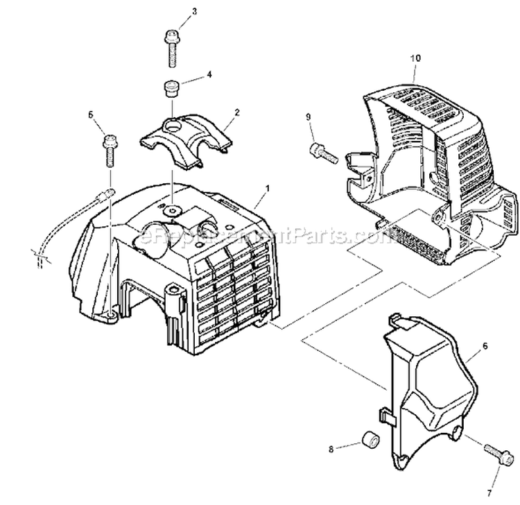 Page C Diagram and Parts List for EA-500 04001001 - 04001146 Echo Auger