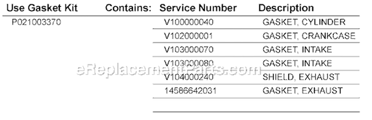 Page H Diagram and Parts List for EA-500 04001001 - 04001146 Echo Auger
