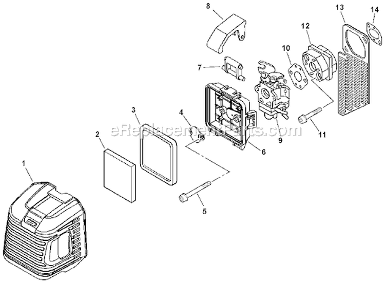 Page K Diagram and Parts List for EA-500 04001147 - 04999999 Echo Auger
