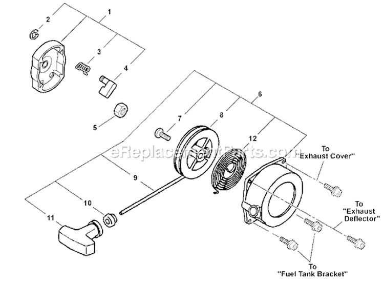 Page M Diagram and Parts List for EA-500 04001147 - 04999999 Echo Auger