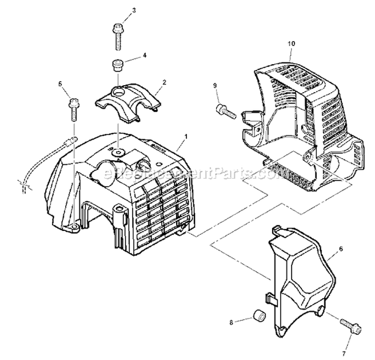 Page C Diagram and Parts List for EA-500 04001147 - 04999999 Echo Auger