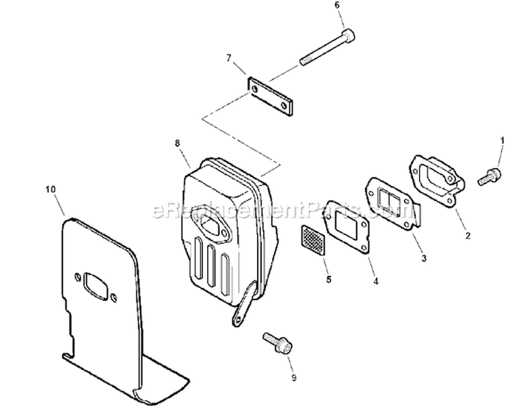 Page E Diagram and Parts List for EA-500 04001147 - 04999999 Echo Auger